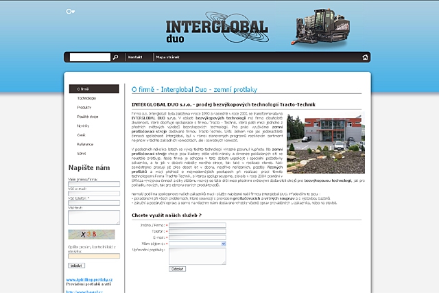 www.interglobal.cz - zemní protlaky, protlačovací stroje, vrtné soupravy 