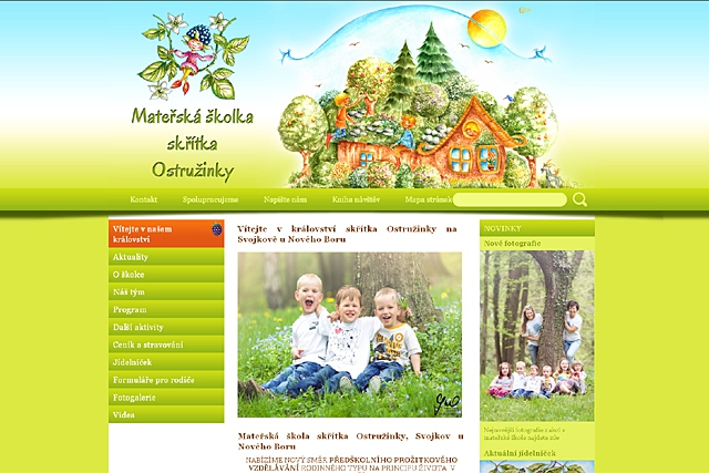www.ostruzinka.cz - stránky mateřské školy skřítka Ostružinky, Svojkov 