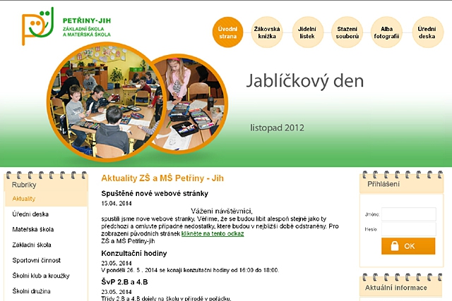 www.petrinyjih.cz - základní a mateřská škola s rozšířenou výukou atletiky  