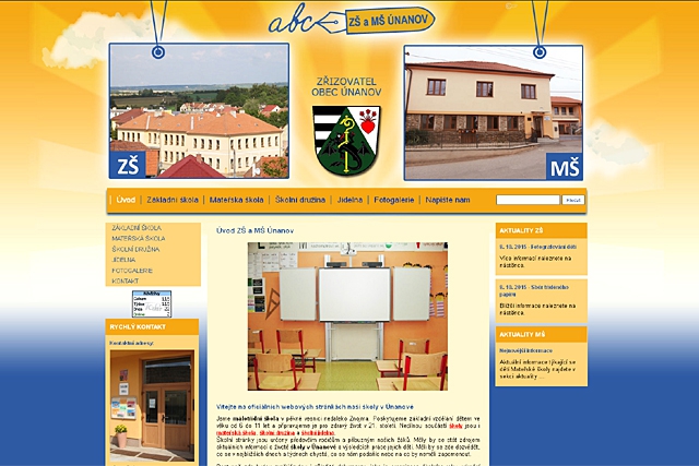 www.skolaunanov.cz - web ZŠ a MŠ Únanov 