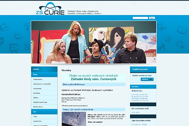 www.zscurie.cz - základní škola nám. Curieových, Praha 