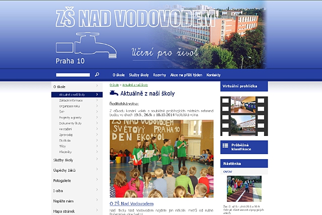 www.zsnadvodovodem.cz - web ZŠ Nad Vodovodem 