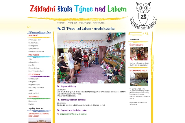 www.zstynecnl.cz - stránky ZŠ Týnec nad Labem 