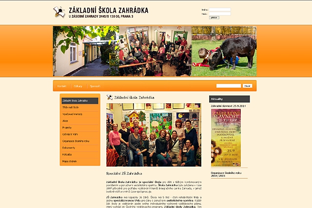 www.zszahradka.cz - speciální základní škola Zahrádka 